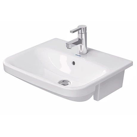Duravit DuraStyle 550mm 1TH Semi-Recessed Basin - 0375550000 1 Duravit DuraStyle 550mm 1TH Semi-Recessed Basin - 0375550000