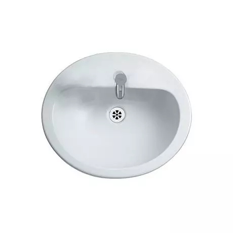 Armitage Shanks - Orbit21 55cm Countertop basin - 1TH with Overflow No Chainhole - S248601 1 Armitage Shanks - Orbit21 55cm Countertop basin - 1TH with Overflow No Chainhole - S248601