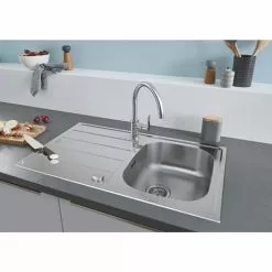 Grohe K200 1.0 Bowl Stainless Steel Kitchen Sink - 31552SD1 -Cheap Basins Store 31552SD1 D4 460