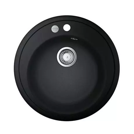Grohe K200 1.0 Bowl Round Composite Quartz Kitchen Sink - Black - 31656AP0 3 Grohe K200 1.0 Bowl Round Composite Quartz Kitchen Sink - Black - 31656AP0 - Image 3