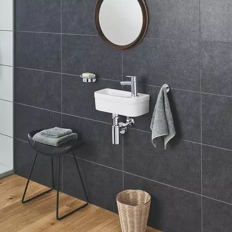 Grohe Euro 370mm 1TH Compact Right Hand Wall Hung Basin - 39327000 3 Grohe Euro 370mm 1TH Compact Right Hand Wall Hung Basin - 39327000 - Image 3
