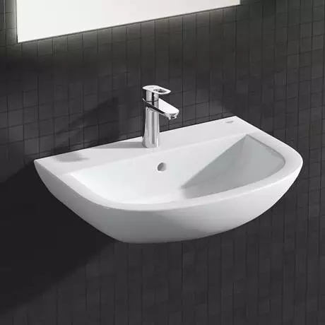 Grohe Bau Ceramic 600mm 1TH Wall Hung Basin - 39421000 3 Grohe Bau Ceramic 600mm 1TH Wall Hung Basin - 39421000 - Image 3