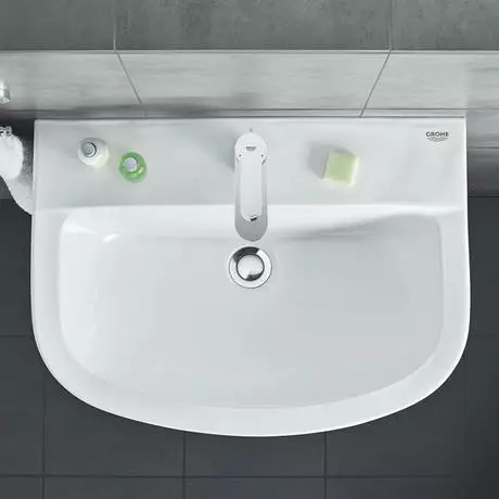 Grohe Bau Ceramic 600mm 1TH Wall Hung Basin - 39421000 5 Grohe Bau Ceramic 600mm 1TH Wall Hung Basin - 39421000 - Image 5