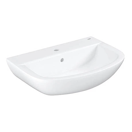 Grohe Bau Ceramic 600mm 1TH Wall Hung Basin - 39421000 1 Grohe Bau Ceramic 600mm 1TH Wall Hung Basin - 39421000
