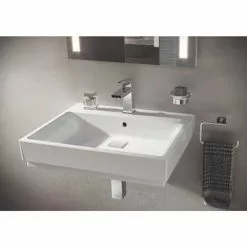 Grohe Cube Ceramic 600mm 1TH Wall Hung Basin - 3947300H 7 Grohe Cube Ceramic 600mm 1TH Wall Hung Basin - 3947300H -Cheap Basins Store 3947300H D3 460