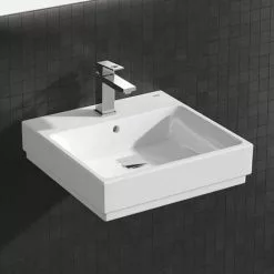 Grohe Cube Ceramic 500mm 1TH Wall Hung Basin - 3947400H 5 Grohe Cube Ceramic 500mm 1TH Wall Hung Basin - 3947400H -Cheap Basins Store 3947400H D1 460