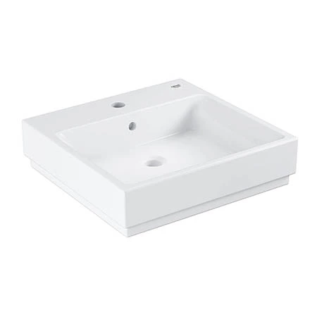 Grohe Cube Ceramic 500mm 1TH Wall Hung Basin - 3947400H 1 Grohe Cube Ceramic 500mm 1TH Wall Hung Basin - 3947400H