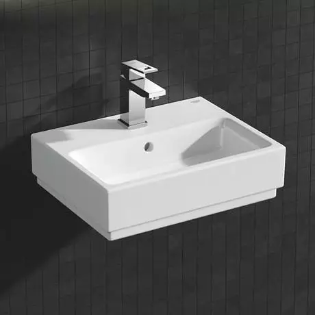 Grohe Cube Ceramic 450mm 1TH Wall Hung Basin - 3948300H 2 Grohe Cube Ceramic 450mm 1TH Wall Hung Basin - 3948300H - Image 2