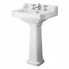 Bayswater Fitzroy Comfort Height Traditional 3TH Basin & Full Pedestal