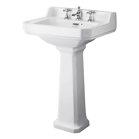 Bayswater Fitzroy Comfort Height Traditional 3TH Basin & Full Pedestal 1 Bayswater Fitzroy Comfort Height Traditional 3TH Basin & Full Pedestal