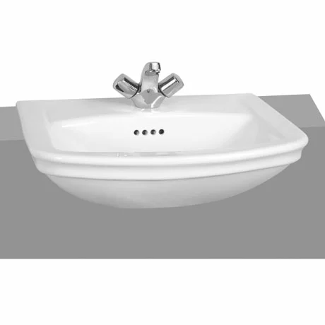 VitrA - Serenada Semi-Recessed Basin - 1 or 2 Tap Hole Option 1 VitrA - Serenada Semi-Recessed Basin - 1 or 2 Tap Hole Option