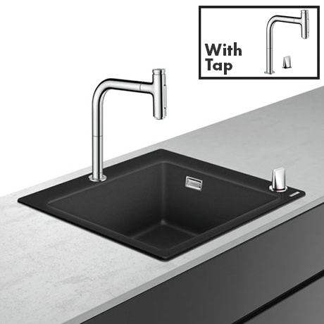 Hansgrohe C51-F450-06 1.0 Bowl Kitchen Sink & Tap Bundle - 43217000 1 Hansgrohe C51-F450-06 1.0 Bowl Kitchen Sink & Tap Bundle - 43217000