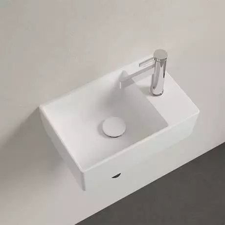 Villeroy and Boch Memento 2.0 400 x 260mm 1TH Wall Hung Basin 3 Villeroy and Boch Memento 2.0 400 x 260mm 1TH Wall Hung Basin - Image 3