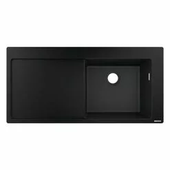 Hansgrohe S514-F450 1.0 Bowl Built-in Kitchen Sink with Drainer - Graphite Black - 43314170