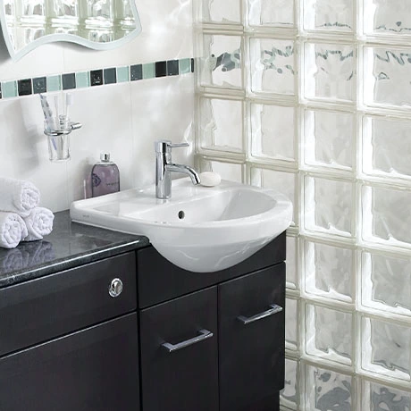 VitrA - S50 Round Semi-Recessed Basin - 1 Tap Hole 1 VitrA - S50 Round Semi-Recessed Basin - 1 Tap Hole