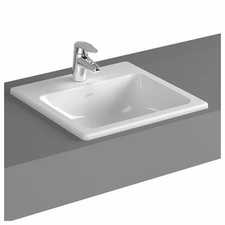 VitrA - S20 Inset Square Basin - 1 Tap Hole - 3 Size Options 1 VitrA - S20 Inset Square Basin - 1 Tap Hole - 3 Size Options