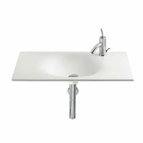 Roca - Kalahari-N Single Bowl Wall Mounted Basin - 650mm - 0 or 1 Tap Hole Option 1 Roca - Kalahari-N Single Bowl Wall Mounted Basin - 650mm - 0 or 1 Tap Hole Option