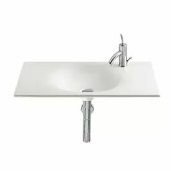 Roca - Kalahari-N Single Bowl Wall Mounted Basin - 800mm - 0 or 1 Tap Hole Option