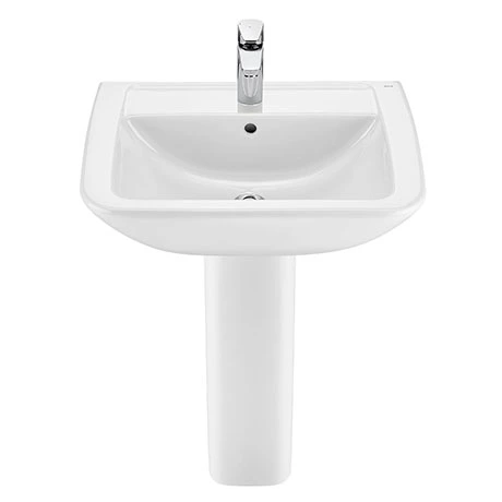 Roca Aire Square 600mm 1TH Basin with Full Pedestal 1 Roca Aire Square 600mm 1TH Basin with Full Pedestal