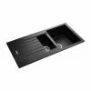 Rangemaster Andesite Ash Black 1.5 Bowl Igneous Granite Kitchen Sink