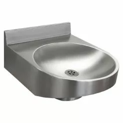 Franke ANMX020 Stainless Steel Round Disabled Washbasin with Upstand