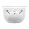Arcade 500mm Cloakroom Basin Two Tap Hole with Overflow