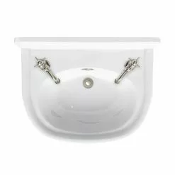 Arcade 500mm Cloakroom Basin Two Tap Hole with Overflow