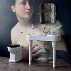 Arcade 900mm Basin and Ceramic Console Legs - Various Tap Hole Options -Cheap Basins Store ARC900CL D3 460