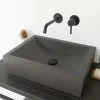Arezzo Stone Dark Grey Concrete Rectangular Counter Top Basin (495 x 350mm)