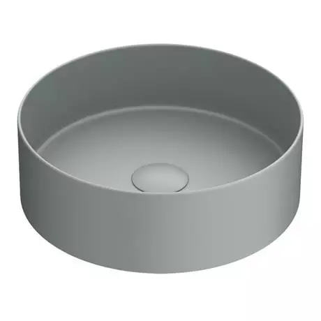 Arezzo 352mm Matt Grey Round Counter Top Basin 2 Arezzo 352mm Matt Grey Round Counter Top Basin - Image 2