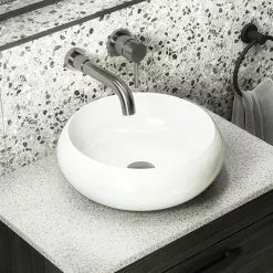 Arezzo Round Counter Top Basin (360mm Diameter - Gloss White)
