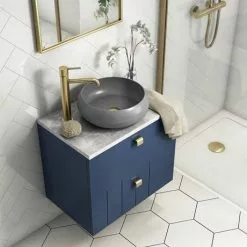 Arezzo Round Counter Top Basin (360mm Diameter - Matt Grey) 5 Arezzo Round Counter Top Basin (360mm Diameter - Matt Grey) -Cheap Basins Store AZ113MG d2 460