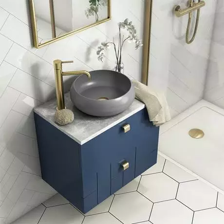 Arezzo Round Counter Top Basin (360mm Diameter - Matt Grey) 3 Arezzo Round Counter Top Basin (360mm Diameter - Matt Grey) - Image 3