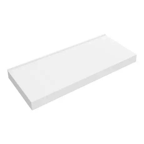 Arezzo Stone Resin Floating Basin Shelf incl. 2 Curved Rectangular Basins - 1200mm Wide 6 Arezzo Stone Resin Floating Basin Shelf incl. 2 Curved Rectangular Basins - 1200mm Wide - Image 6