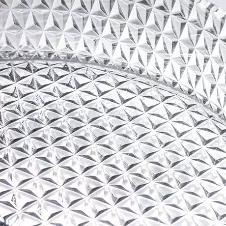 Arezzo Clear Diamond Cut Glass Round Countertop Basin - 360mm Diameter 2 Arezzo Clear Diamond Cut Glass Round Countertop Basin - 360mm Diameter - Image 2