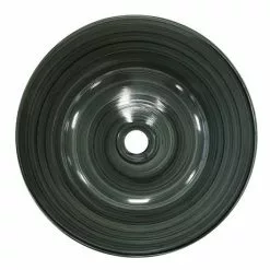 Arezzo Round Brushed Dark Green Counter Top Basin 0TH - 358mm Diameter -Cheap Basins Store AZ17DG detail2 460