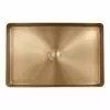 Arezzo Brushed Brass 340 x 520mm Rectangular Stainless Steel Counter Top Basin + Waste