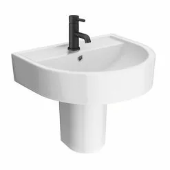 Arezzo 420 Wall Hung Basin 1TH + Semi Pedestal