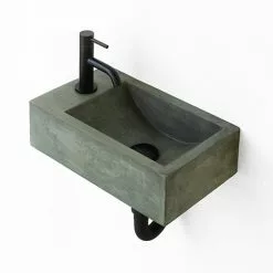 Arezzo Stone Wall Hung Copper Green Cloakroom Basin (400 x 230mm) 1 Tap Hole