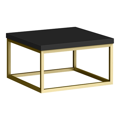 Arezzo 500 Matt Black Stone Resin Worktop with Brushed Brass Wall Mounted Frame 1 Arezzo 500 Matt Black Stone Resin Worktop with Brushed Brass Wall Mounted Frame