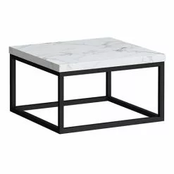 Arezzo 500 White Marble Effect Worktop with Matt Black Wall Mounted Frame