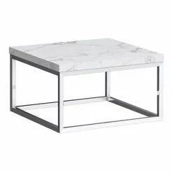 Arezzo 500 White Marble Effect Worktop with Chrome Wall Mounted Frame