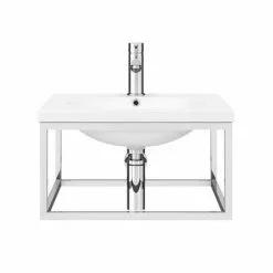 Arezzo 500 Wall Hung Basin with Chrome Towel Rail Frame 10 Arezzo 500 Wall Hung Basin with Chrome Towel Rail Frame -Cheap Basins Store AZ5CHRFRM nd1 460