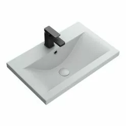 Arezzo 610 x 395mm Matt Grey Rectangular Mid-Edged Inset Basin -Cheap Basins Store AZ6RMH D3 460