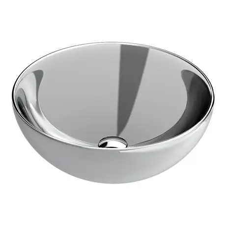 Arezzo Round 415mm Silver Ceramic Counter Top Basin 2 Arezzo Round 415mm Silver Ceramic Counter Top Basin - Image 2