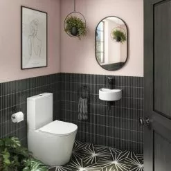 Arezzo Matt White Round Wall Hung Cloakroom Basin 1TH (303 x 255mm) 6 Arezzo Matt White Round Wall Hung Cloakroom Basin 1TH (303 x 255mm) -Cheap Basins Store AZ7781MW detail02 460