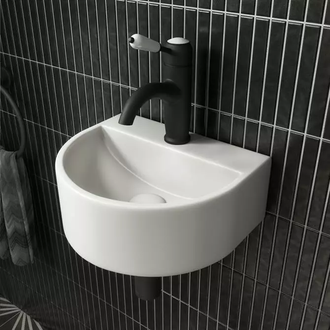 Arezzo Matt White Round Wall Hung Cloakroom Basin 1TH (303 x 255mm) 1 Arezzo Matt White Round Wall Hung Cloakroom Basin 1TH (303 x 255mm)