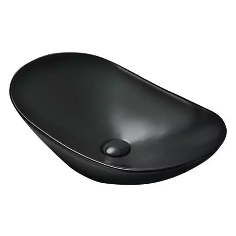 Arezzo Oval Counter Top Basin (620mm Wide - Matt Black) 2 Arezzo Oval Counter Top Basin (620mm Wide - Matt Black) - Image 2