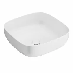 Arezzo 425 x 425mm Matt White Curved Square Counter Top Basin