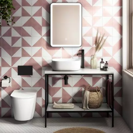 Arezzo 425 x 425mm Matt White Curved Square Counter Top Basin 3 Arezzo 425 x 425mm Matt White Curved Square Counter Top Basin - Image 3